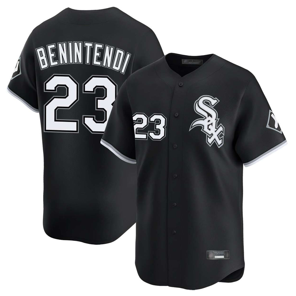 Chicago White Sox #23 Andrew Benintendi Player Black CLOTHIN Limited Home Stitched Jerseys