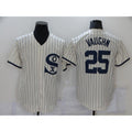 Chicago White Sox #25 Andrew Vaughn 2021 Cream Navy CLOTHIN Field of Dreams Name Flex Base Stitched Jersey
