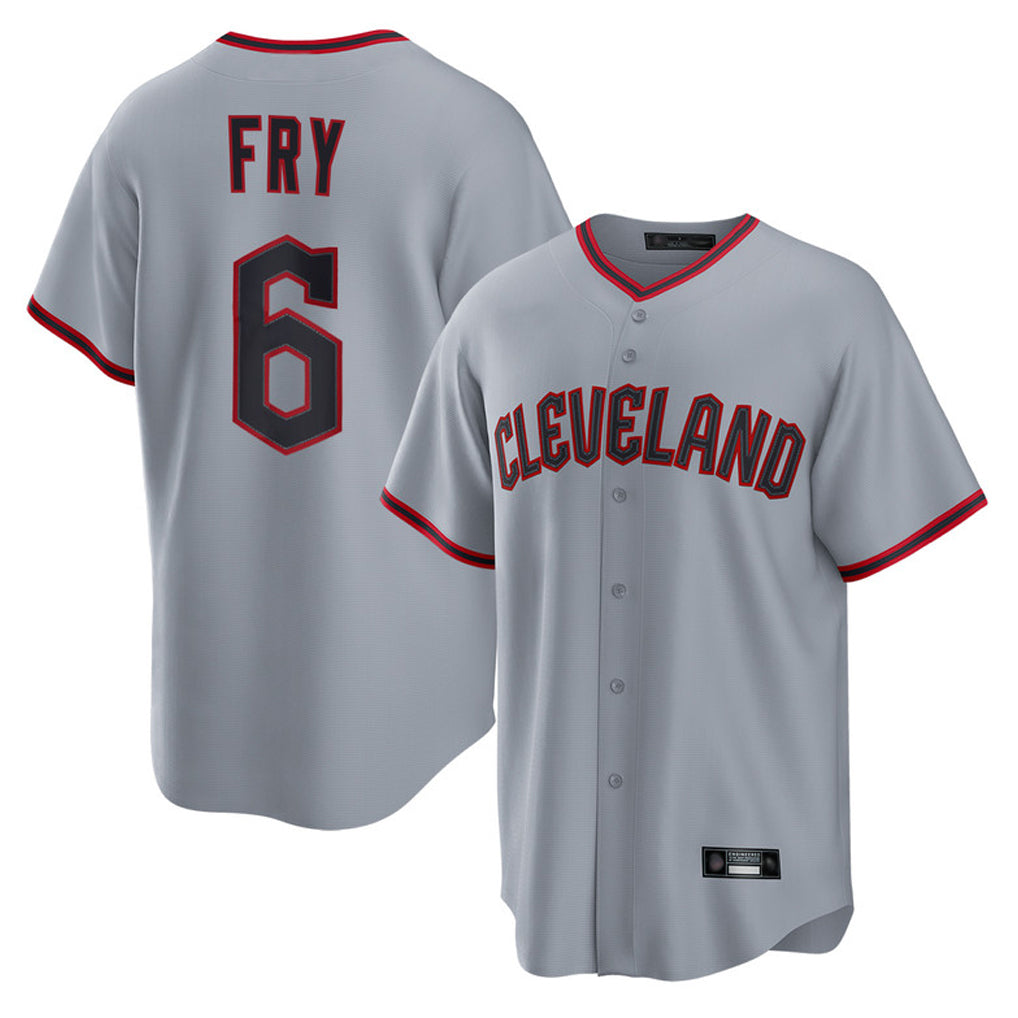 Cleveland Guardians #6 David Fry Player Gray CLOTHIN Home Game Stitched Jerseys
