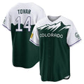 Colorado Rockies #14 Ezequiel Tovar Player Green CLOTHIN City Connect Home Game Stitched Jerseys