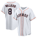 Houston Astros #8 Christian Walker White CLOTHIN Home Replica Jersey