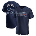 Atlanta Braves #77 Joe Jimenez Player Navy CLOTHIN Alternate Limited Elite Home Game Stitched Jerseys