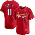 St. Louis Cardinals #11 Victor Scott II Red CLOTHIN City Connect Limited Stitched Jersey