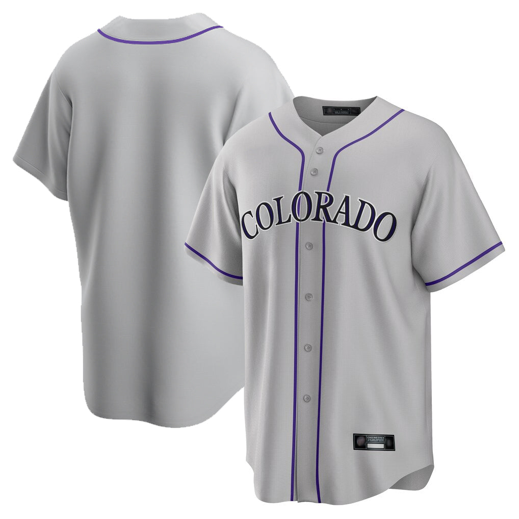 Colorado Rockies Blank Player Gray CLOTHIN Game Home Stitched Jerseys