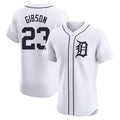 Detroit Tigers #23 Kirk Gibson Player White CLOTHIN Limited Elite Home Stitched Jerseys