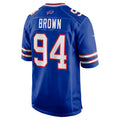B.Bills #94 Andrew Brown Royal CLOTHIN Game Jersey