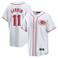 Cincinnati Reds #11 Barry Larkin Player White CLOTHIN Game Home Stitched Jerseys