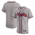Atlanta Braves Gray CLOTHIN Limited Elite Home Game Blank Player Stitched Jerseys