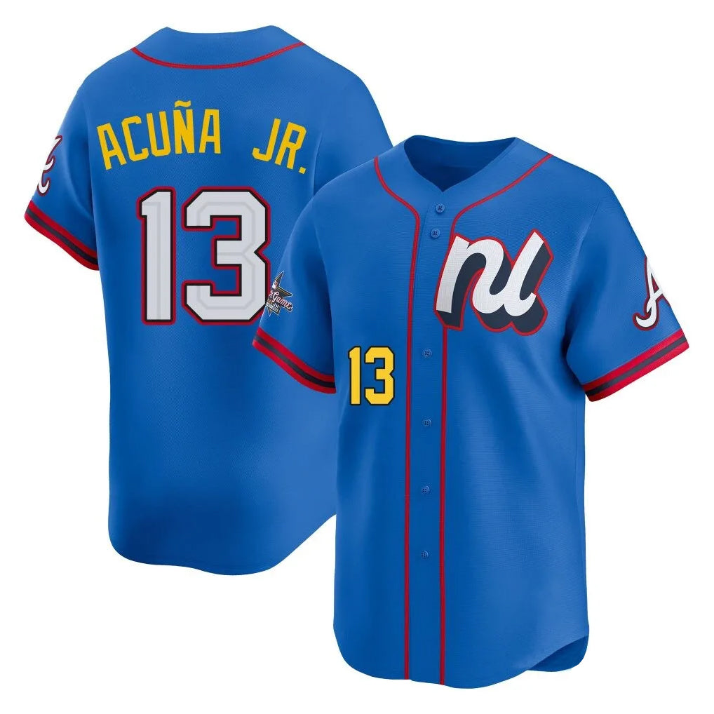 Atlanta Braves #13 Ronald Acuna Jr Player Royal CLOTHIN National League All-Star Edition Game Stitched Jerseys
