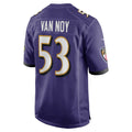 B.Ravens #53 Kyle Van Noy Purple CLOTHIN Team Game Jersey