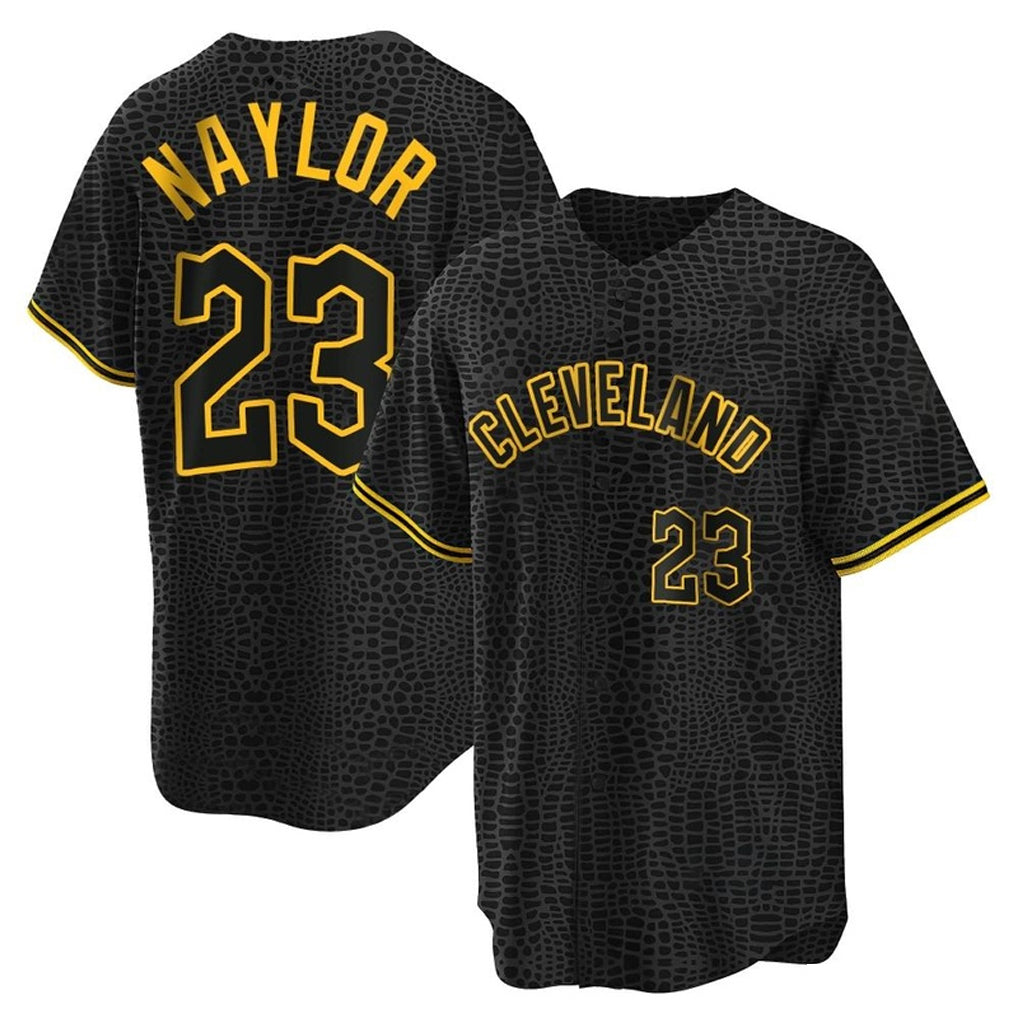 Cleveland Guardians #23 Bo Naylor Player Black CLOTHIN Snake Skin City Home Game Stitched Jerseys