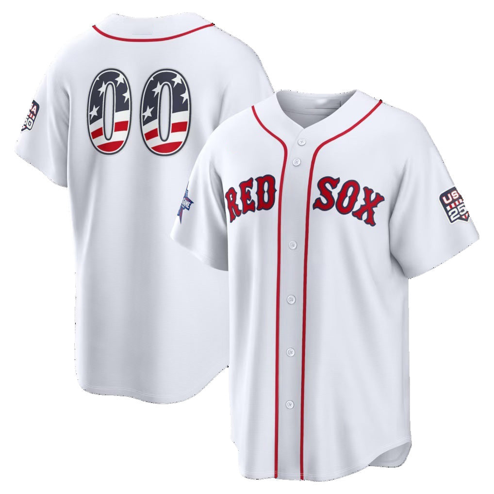 Custom Boston Red Sox 2026 All-Star Edition Stars & Stripes White CLOTHIN Stadium Pick-A-Player Jersey