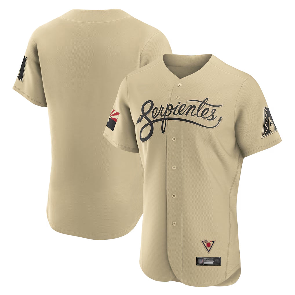 Arizona Diamondbacks Tan CLOTHIN City Connect Limited Elite Home Game Blank Player Stitched Jerseys
