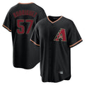 Arizona Diamondbacks #57 Eduardo Rodriguez Player Black CLOTHIN Limited Home Stitched Jerseys