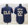 Cleveland Guardians #22 Josh Naylor Navy CLOTHIN 2024 City Connect Limited Stitched Jersey