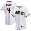 Arizona Diamondbacks #4 Ketel Marte Player White CLOTHIN Home Game Stitched Jerseys
