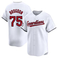 Cleveland Guardians #75 Connor Brogdon Player White CLOTHIN Limited Home Stitched Jerseys