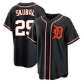 Detroit Tigers #29 Tarik Skubal Player Black CLOTHIN Fashion Out Home Game Stitched Jerseys