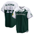 Colorado Rockies #19 Charlie Blackmon Player Green CLOTHIN City Connect Home Game Stitched Jerseys