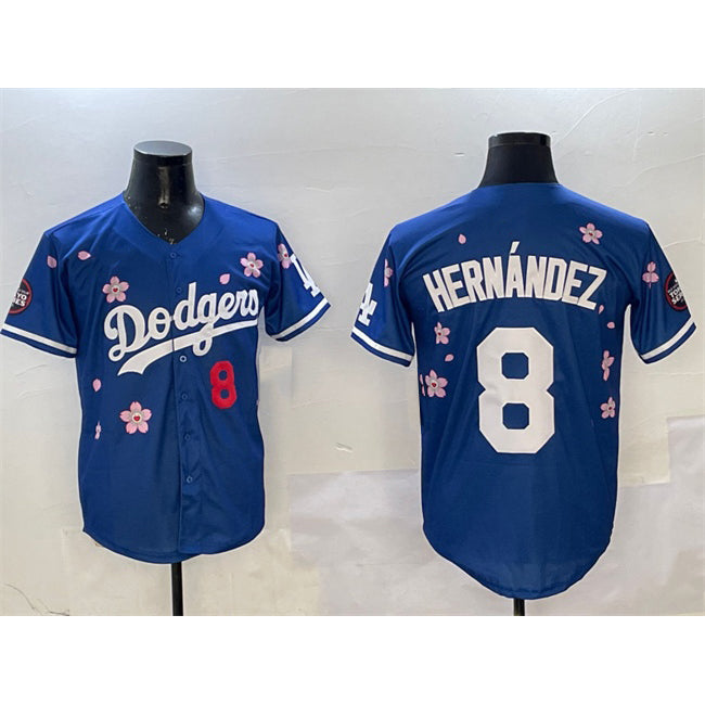 Los Angeles Dodgers #8 Enrique Hernandez Royal CLOTHIN 2025 Tokyo Series Limited Stitched Jersey