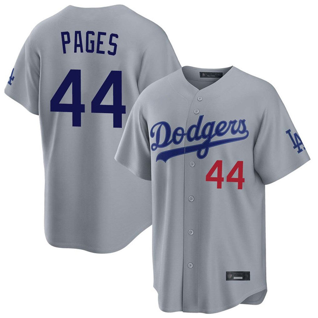 Los Angeles Dodgers #44 Andy Pages Player Gray CLOTHIN Game Home Stitched Jerseys