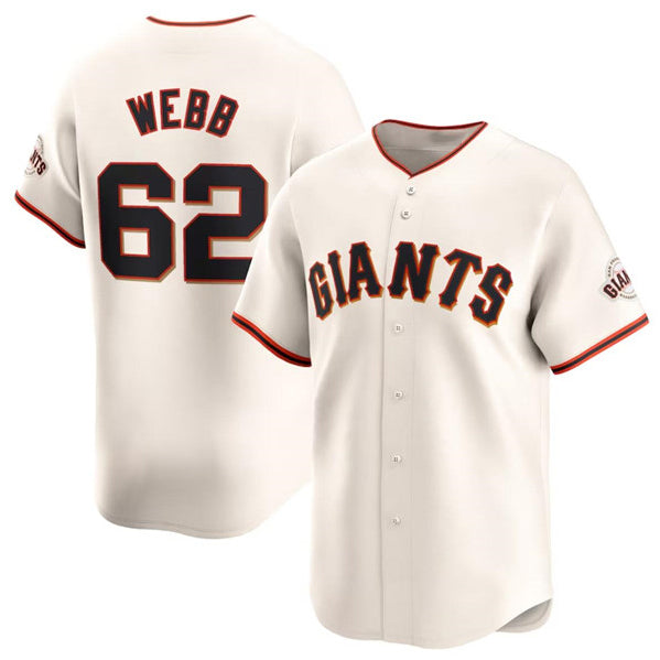 San Francisco Giants #62 Logan Webb Cream CLOTHIN Cool Base Stitched Jersey