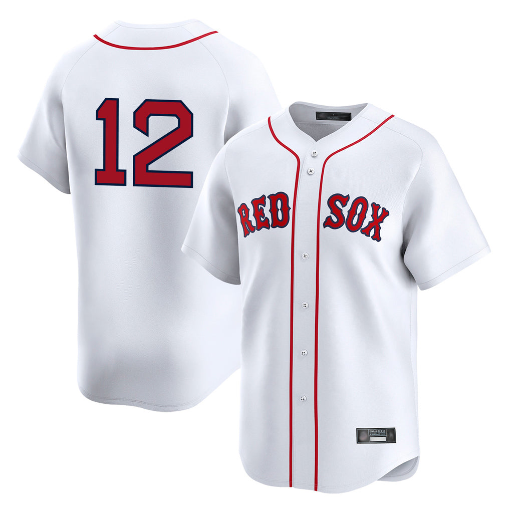 Boston Red Sox #12 Connor Wong Player White CLOTHIN Limited Home Game Stitched Jerseys1