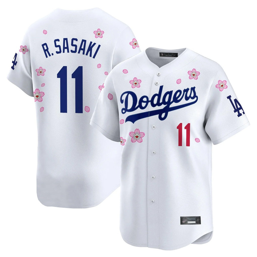 Los Angeles Dodgers #11 Roki Sasaki Player White CLOTHIN Tokyo Series Vapor Premier Limited Stitched Jerseys