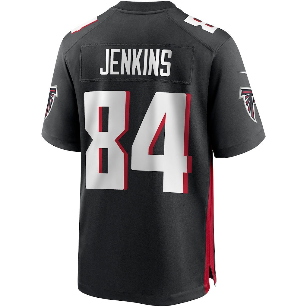 A.Falcons #84 Alfred Jenkins Black CLOTHIN Game Retired Player Jersey