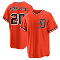 Detroit Tigers #20 Spencer Torkelson Player Orange CLOTHIN Home Game Stitched Jerseys
