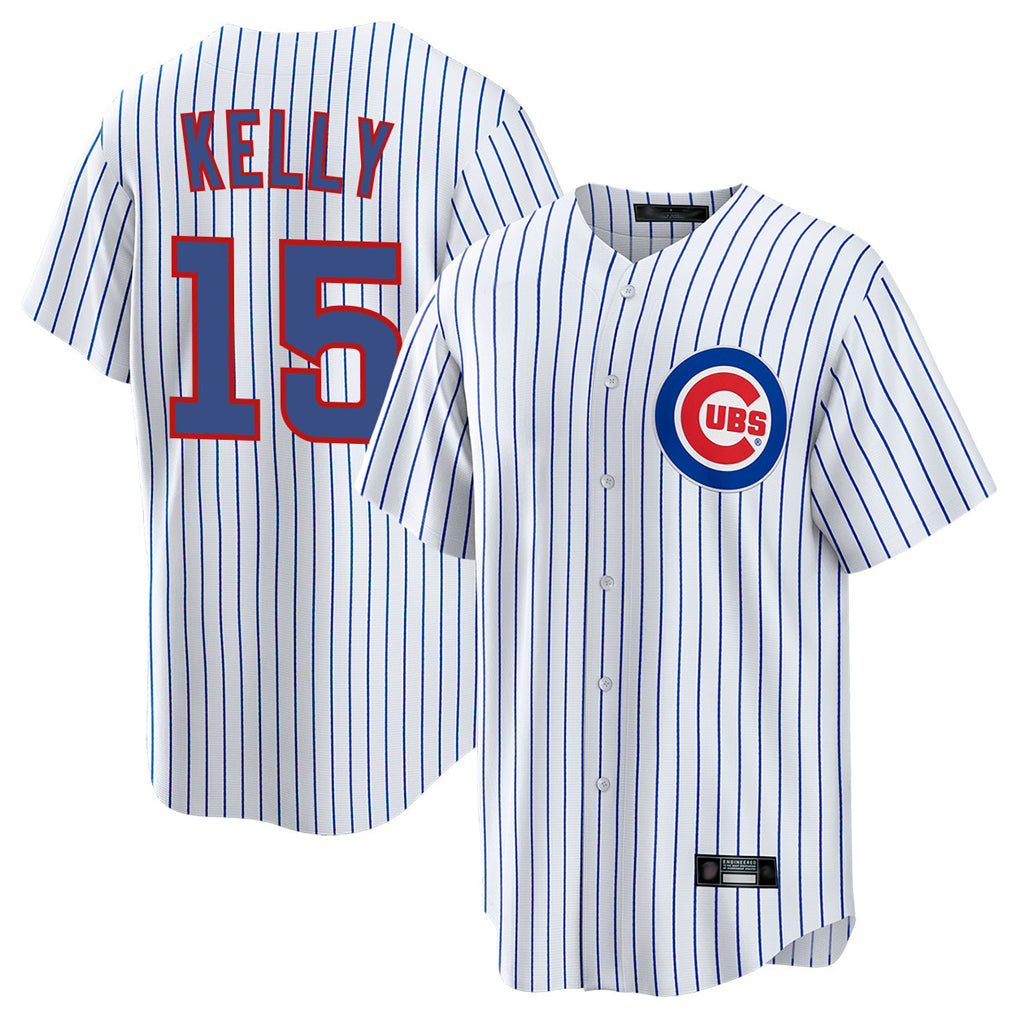 Chicago Cubs #15 Carson Kelly Player White CLOTHIN Game Home Stitched Jerseys