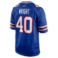 B.Bills #40 Matthew Wright Royal CLOTHIN Team Game Jersey