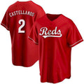 Cincinnati Reds #2 Nick Castellanos Red CLOTHIN 2021 Replica Alternate Jersey