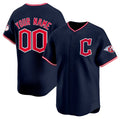 Custom Cleveland Guardians Active Player Navy CLOTHIN 2025 Alternate Limited Stitched Jersey