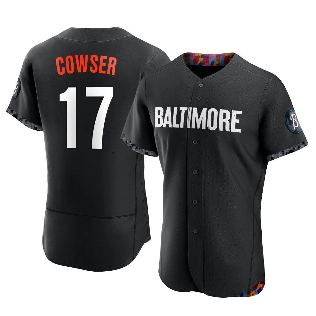 Baltimore Orioles #17 Colton Cowser Player Black CLOTHIN City Connect Limited Elite Home Game Stitched Jerseys