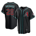 Arizona Diamondbacks #28 Nolan Arenado Player Black CLOTHIN Fashion Home Game Stitched Jerseys