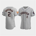 Houston Astros #2 Jose Altuve Gray CLOTHIN 60th Anniversary Flex Base Stitched Jersey