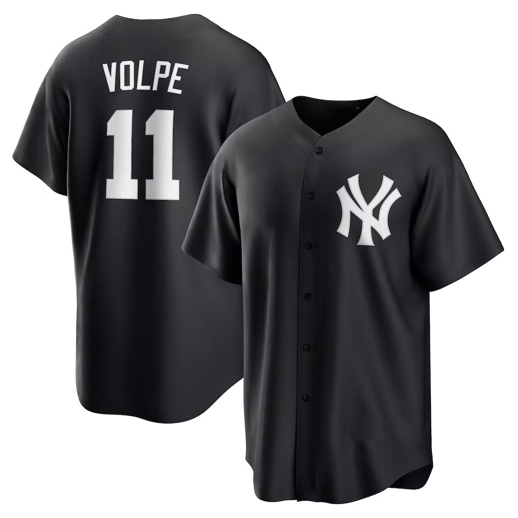 New York Yankees #11 Anthony Volpe Black CLOTHIN Fashion Replica Player Jersey