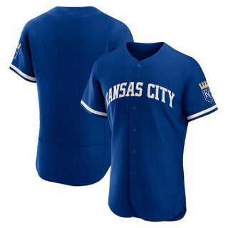 Kansas City Royals Blank Blue CLOTHIN Flex Base Stitched Jersey