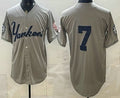New York Yankees #7 Mickey Mantle Grey CLOTHIN Without Name Limited Jersey