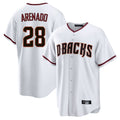 Arizona Diamondbacks #28 Nolan Arenado Player White CLOTHIN Home Game Stitched Jerseys