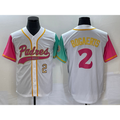 San Diego Padres #2 Xander Bogaerts White CLOTHIN Number NEW 2023 City Connect Cool Base Stitched Jersey