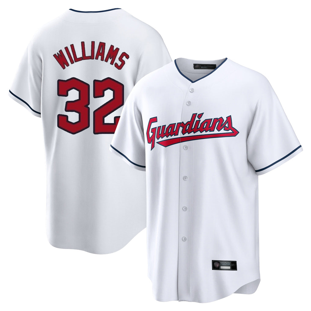 Cleveland Guardians #32 Gavin Williams Player White CLOTHIN Home Game Stitched Jerseys