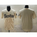 Boston Red Sox Blank Cream CLOTHIN Gothic Vapor Limited Stitched Jersey