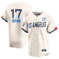 Los Angeles Dodgers #17 Shohei Ohtani Player Cream CLOTHIN City Connect Limited Home Stitched Jerseys