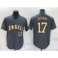 Los Angeles Angels #17 Shohei Ohtani Number Grey CLOTHIN 2022 All Star Stitched Cool Base Jersey