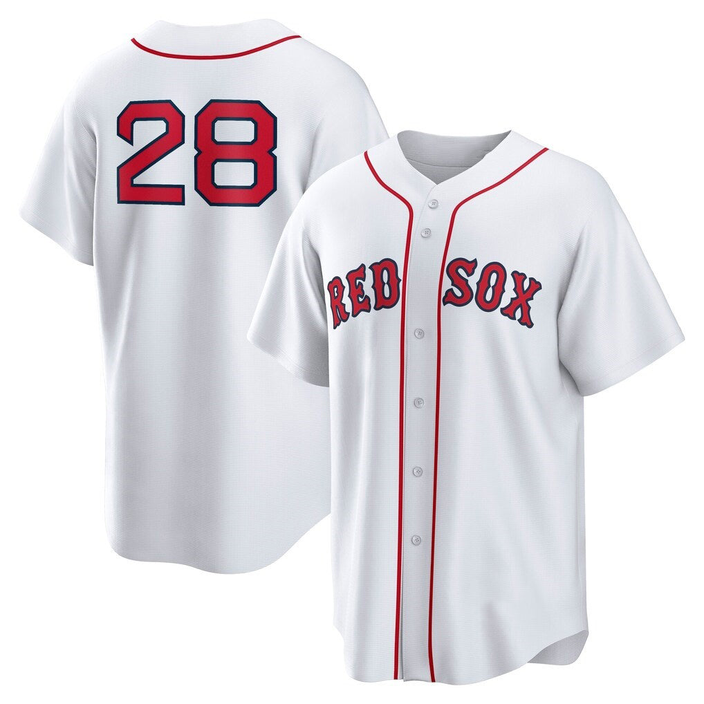 Boston Red Sox #28 Kristian Campbell White CLOTHIN Home Replica Jersey