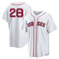 Boston Red Sox #28 Kristian Campbell White CLOTHIN Home Replica Jersey