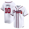 Atlanta Braves #10 Chipper Jones Player White CLOTHIN Limited Home Game Stitched Jerseys