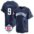 Chicago Cubs #9 Miguel Amaya Player Navy CLOTHIN City Connect 150th Anniversary Limited Home Stitched Jerseys